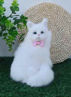 仿真猫咪家居饰品装饰摆件客厅卧室玄关动物模型可爱小猫创意礼物