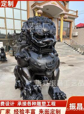 铜狮子铜麒麟铜貔貅大型铸铜宫门银行铸铜汇丰狮子雕塑