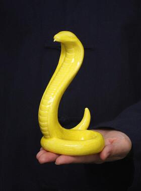 陶瓷十二生肖蛇摆件工艺品招财瓷器家居办公室可爱灵蛇吉祥物摆设
