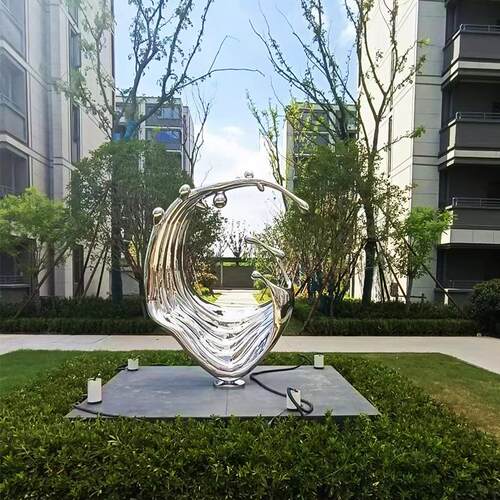 不锈钢雕塑地产雕塑景观雕塑镜面雕塑异形小品摆件 - 图0