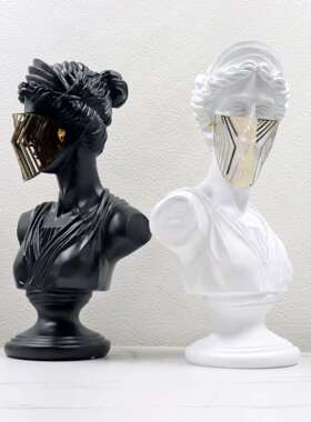 欧式家居饰品摆件面具人装饰品客厅玄关边几售楼部展厅雕塑摆设品
