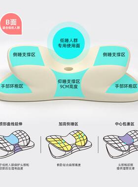 护颈椎记忆棉侧睡枕不压脸蝶形枕慢回弹安神深睡助眠矫正颈椎枕头