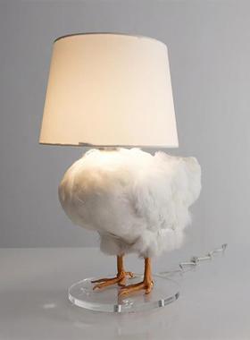 鸡屁股灯摆件家居庭院设计摆件usb插头装饰品摆件树脂鸡灯