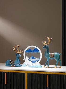 流沙画沙漏饰品客厅创意减压家居书房古架入口柜装饰新中国风