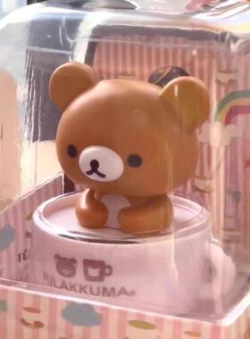 轻松熊点头玩偶桌面摆件创意装饰品咖啡杯子公仔玩具生日礼物女生