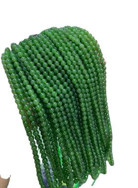 尺寸质棵：，6mm108透碧玉无黑点干净，，如图料和田玉品质细腻冰