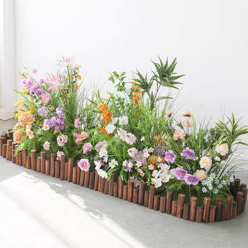 阳台花园造景道具商场木栅栏花坛围栏幼儿园室内装饰木桩摆件落地 - 图3