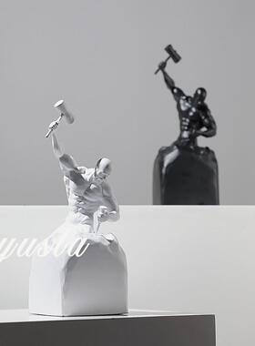 现代简约GDZ摆件样板房间书房柜别墅客厅视电柜玄关家居展厅软装