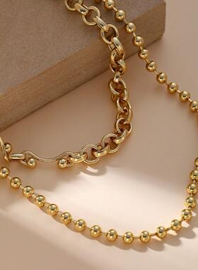 Geometric Stainless Steel Stacked Women's Neck Chain