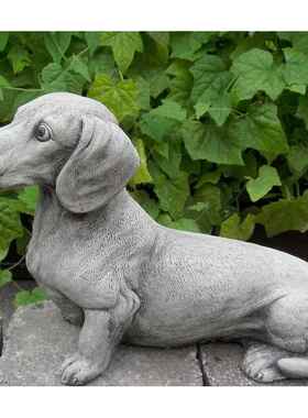 Dog Garden Decoration柯基狗狗树脂工艺品摆件户外花园仿真景观