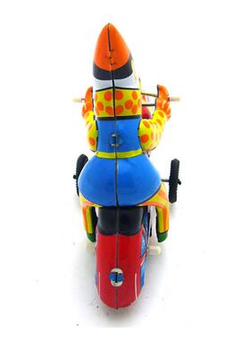 MS629小丑杂技摩托车复古怀旧收藏品主题创意摆件铁皮玩具