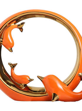 轻奢陶瓷工艺品摆件创意治愈系小物件幸福感客厅展示柜家居软装饰