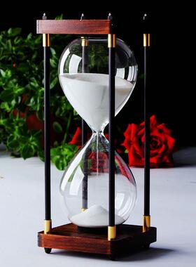 创意铁柱复古沙漏15/30/45/60分钟玻璃沙漏计时器生日礼物