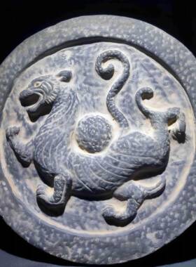新中式装修庭院设计四神瑞兽彷古瓦当学生拓印研学拓片工具模具摆
