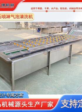 商用净菜气泡清洗机 小青菜压喷淋清洗机 上海青清洗杀青流水线
