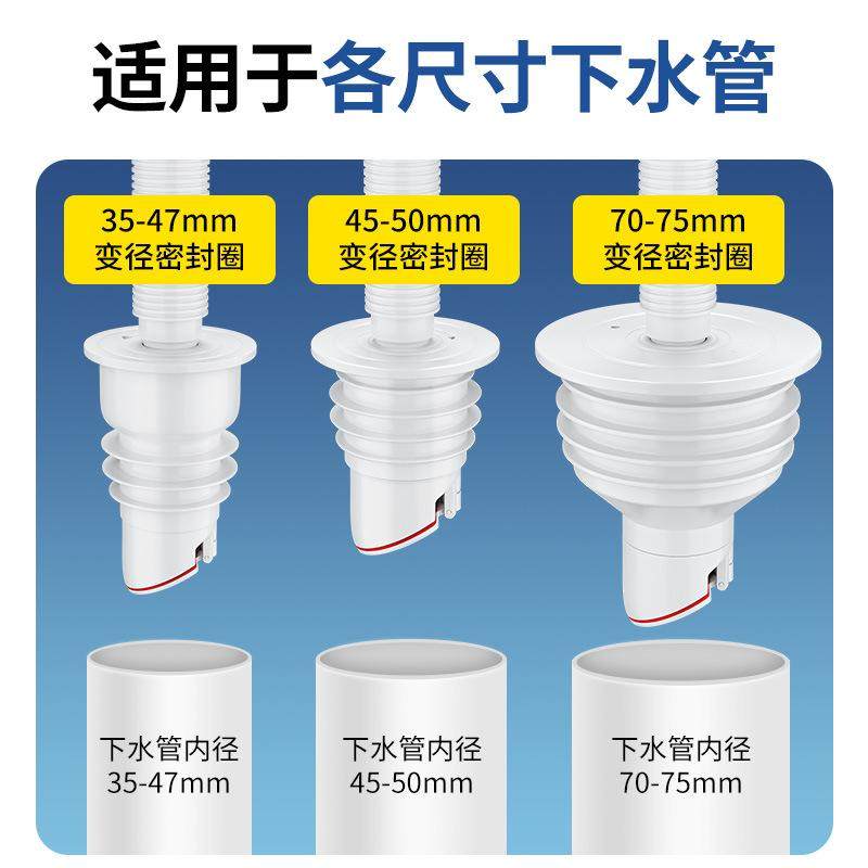 下水管防返臭神器洗手盆池密封圈厨房洗菜盆排水管道硅胶塞堵口器,淘宝优惠券,粉丝福利购,淘宝优惠卷