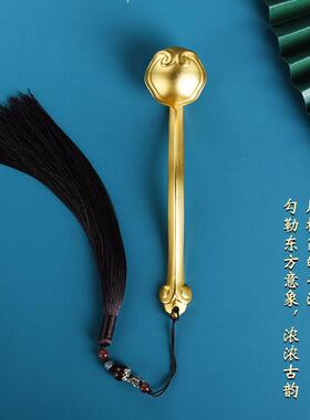 铜如意摆件称心如意国风创意桌面饰品新中式家居工艺品乔迁礼物品