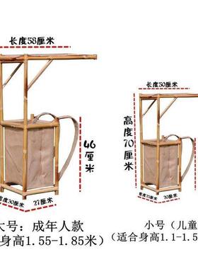 宁采臣背篓古装道具竹编徒步背包云南竹制书生背书箱行脚僧状元箱
