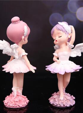 新款少女心贝拉芭蕾女孩创意树脂摆件客厅卧室家居装饰工艺品礼物