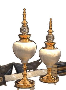 现代轻奢高档陶瓷花瓶摆件插花创意客厅现代玄关电视柜餐桌装饰∑