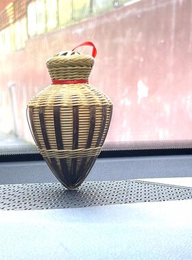 蚂蚱笼子三穗竹编挂件蝈蝈篓蛐蛐篓昆虫有盖笼鸟笼配件小笼子虫具