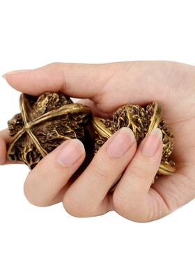 直销新款全铜文玩核桃手把件 送长辈健身球仿古全铜工艺品礼品铜