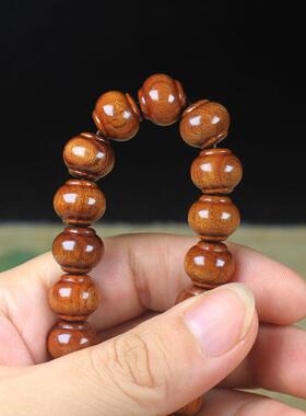 2026印尼大叶黄花梨灯笼珠佛珠手串 男女手链流行文玩饰品厂家