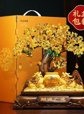 发财树摆件招财貔貅店铺收银台客厅玄关装饰品办公室乔迁开业礼物