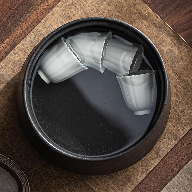 Tea washing large tea residue jar cup washing bowl extra large ceramic pen washing kung fu tea furniture household accessories office simple