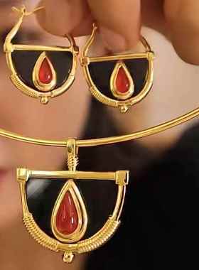 《崇拜者》原创设计古埃及知识分子风项链项圈感轻奢时尚饰品