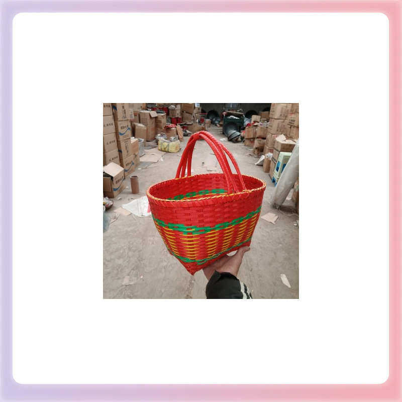 TUF4家用采摘竹篮手提买菜篮子厨房放鸡蛋藤编手工编织收纳筐办喜,淘宝优惠券,粉丝福利购,淘宝优惠卷