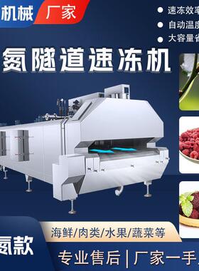 大型豌豆隧道式速冻设备商用玉米粒液氮隧道速冻机果蔬低温速冻机