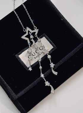 彗星流苏项链轻奢高级设计感小众锁骨链2024年新款女气质颈链饰品