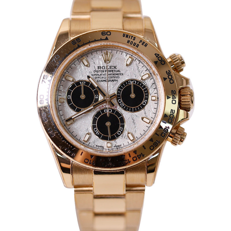 9.8新/全套 劳力士迪通拿陨石堤116508自动机械18K黄金男士手表 - 图0