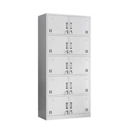 更衣柜员工储物柜4门6门铁皮衣柜带锁鞋柜钢制健身房浴室存衣柜子 - 图3