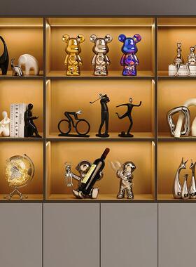 M&现代轻奢酒柜装饰品摆件客厅电视柜别墅大平层感餐边柜工艺