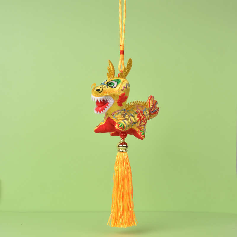 端午节香包挂件刺绣立体龙挂饰香囊青龙金龙室内客厅装饰汽车吊饰 - 图1