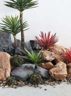 石头造塑料户外泡沫山景庭院阳装台商假场服店铺餐馆装F77SHM8H饰