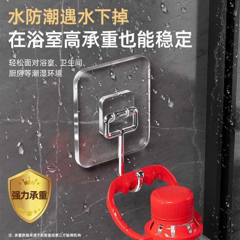 乳胶漆墙专用挂钩免打孔黏胶强力承重壁挂墙面黏钩不锈钢无痕挂勾,淘宝优惠券,粉丝福利购,淘宝优惠卷