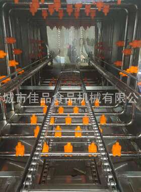 连续式垃圾筐清洗机 油污盘子清洗风干线 塑料网清洗机厂家