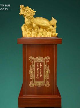 铜龙龟摆件，铜发财城屋一对，八卦龙头龟神兽，客厅门厅，铜霸大