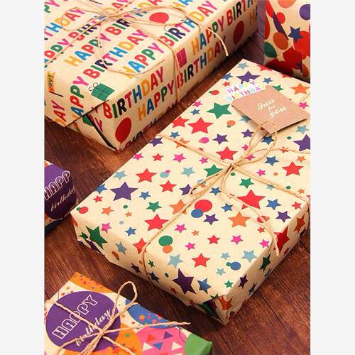 happy birthday包装纸 wrapping paper christmas gift packaging - 图3