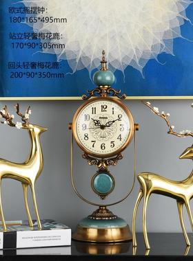 高档铜梅鹿客厅电摆视柜玄关软装设计乔迁新居礼品办件公室新花家