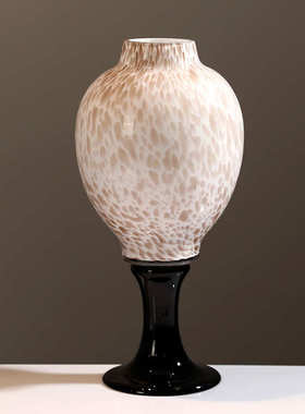 装饰造型宿白瓷花瓶彩玻璃民寂风高脚批发客厅侘插花中古点艺术