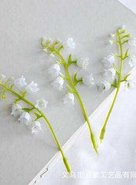 仿真铃兰花拍照道具铃铛花风铃花婚庆拍摄背景装饰绿植配件