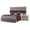 Italian light luxury fabric double bed 2*2.2 meters large flat master bedroom designer high-end high bed headboard bed