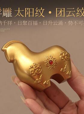 纯黄铜牛马摆件生肖造型装饰品家居桌面装饰品把件创意礼物工艺礼