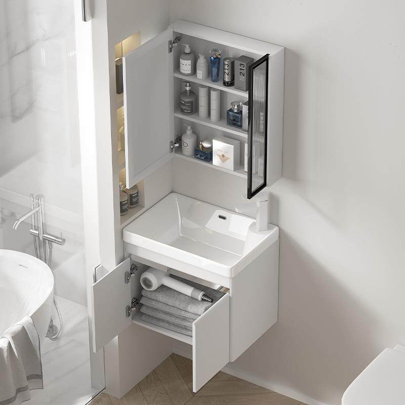 小户型不锈钢浴室柜组合深陶瓷一体洗手盆挂墙式卫浴柜阳台卫生间,淘宝优惠券,粉丝福利购,淘宝优惠卷