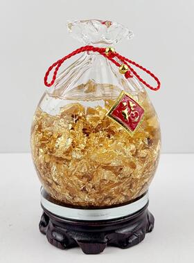 跨境熱銷特大金箔水晶福袋擺件熱銷台灣泰國新加坡東南亞國家地區