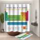 Popular Science Interesting Chemical Element Period Table Sheldon Polyester Fiber Cloth Waterproof and Mildew-proof Shower Curtain 190 Customized